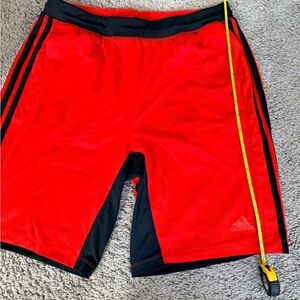 Adidas Red and Black Sports Shorts